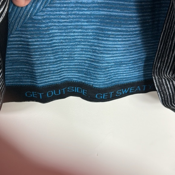 Lululemon Blue & Gray  Metal Tech Vent Long Sleeve Running Athletic Shirt Large - Picture 4 of 7